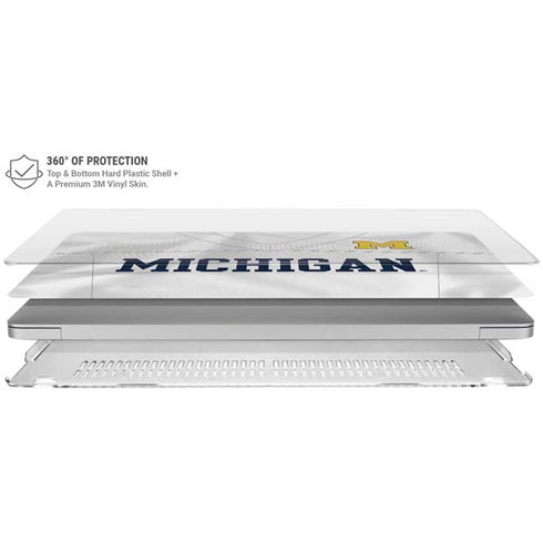 University of Michigan White Jersey MacBook Air 15in (2023-2025) Case plus Skin